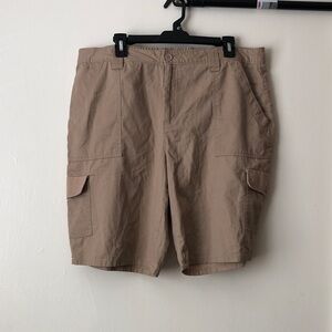 Basic Editions- Women Tan Cargo Shorts Size XL